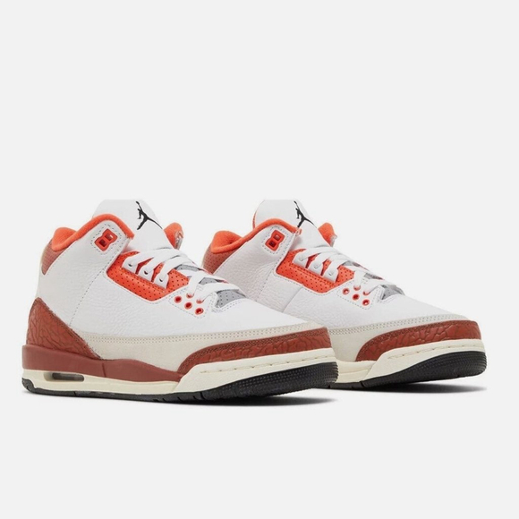 Nike Air Jordan 3 Retro SE Dunk on Mars (GS) DV7028-108 White/Orange SZ 7Y - Picture 2 of 12